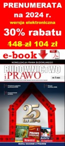 BUDOWNICTWO I PRAWO (kwartalnik E-BOOK plik PDF) - PRENUMERATA NA 2024 rok