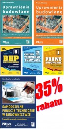 PAKIET4 Uprawnienia budowlane 2021 r. &ndash; 5 książek &ndash; 35 proc. RABATU, + ebook BIP gratis - taniej o 149 zł